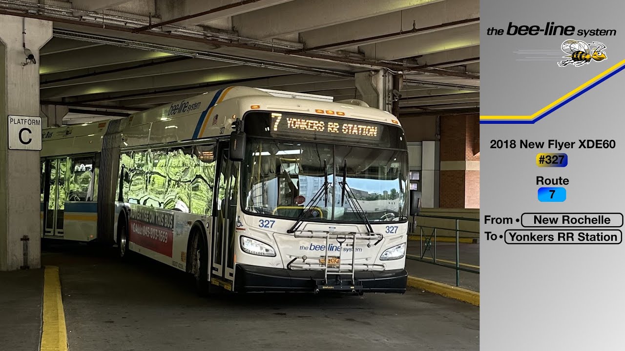 The Bee-Line System: 2018 New Flyer XDE60 #327 onboard on Route 7 From New Rochelle to Yonkers RR S