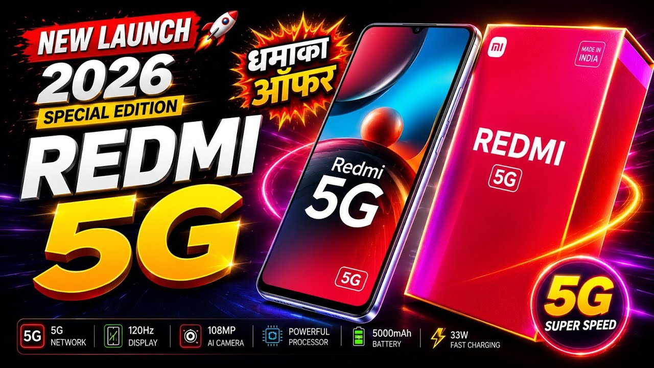 New 5G Mobile 2026⚡Redmi A5 5G unboxsing⚡Best 5G Smartphone 2026⚡Jio Phone 3 unboxsing 