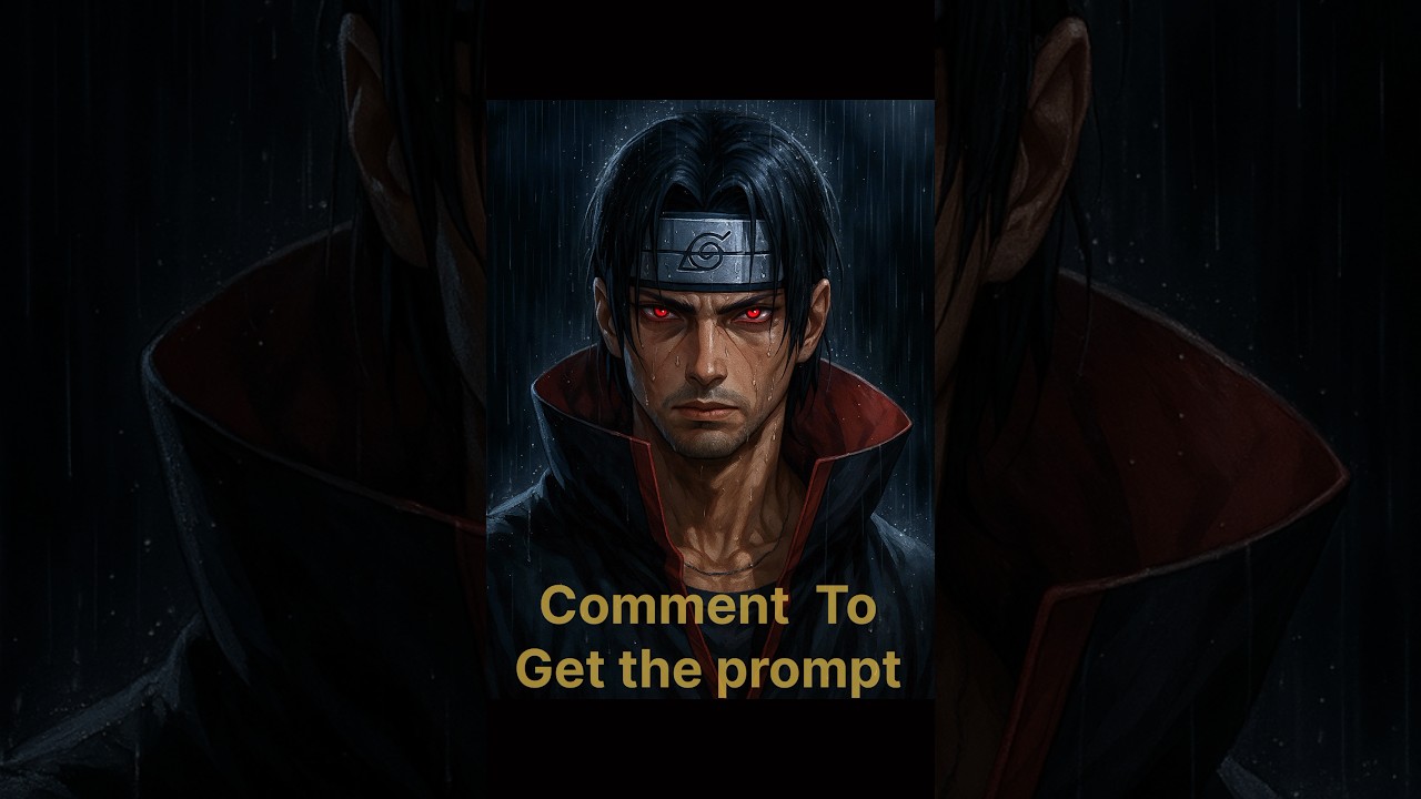 Create your own itachi image using this prompt