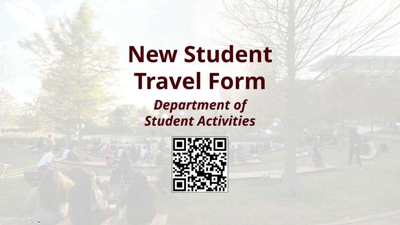 Student Travel Form
