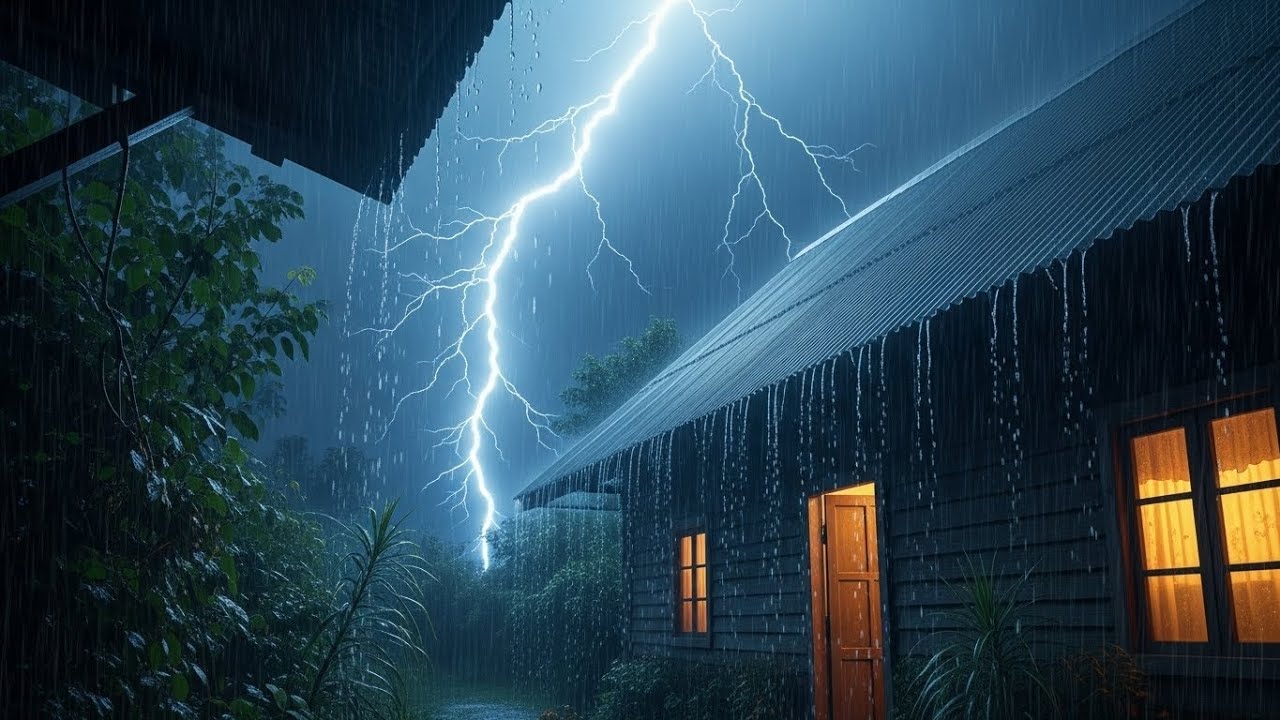 Heavy Rain & Rolling Thunder for Deep Sleep & Full Night Relaxation #36