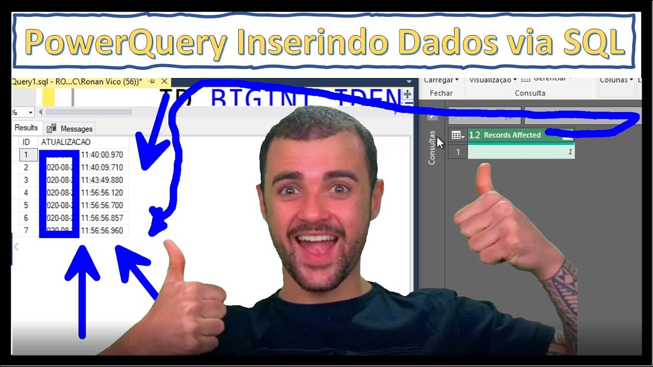 Power Query Inserindo Dados na Tabela do SQL SERVER (PowerBI/Excel)