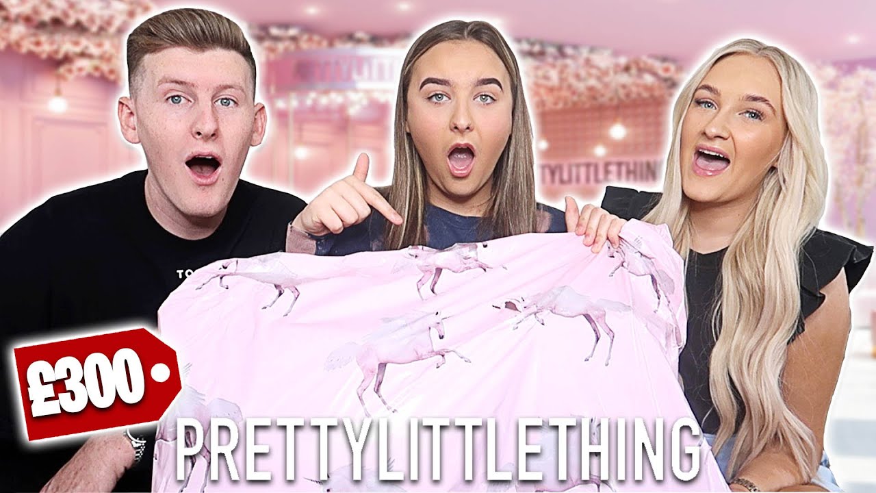 £300 PRETTY LITTLE THING OUTFIT CHALLENGE!! (BROTHER VS SISTER)