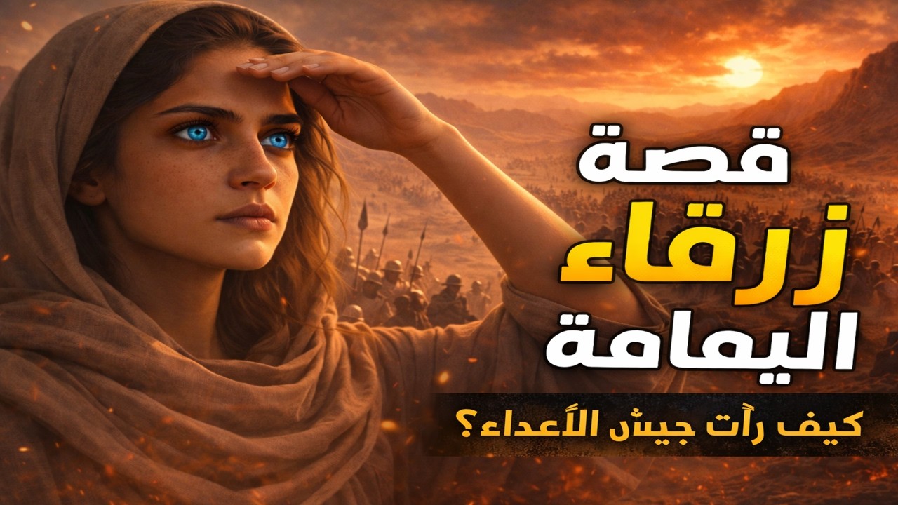 رأت جيش الأعداء قبل وصوله… قصة زرقاء اليمامة 👁️