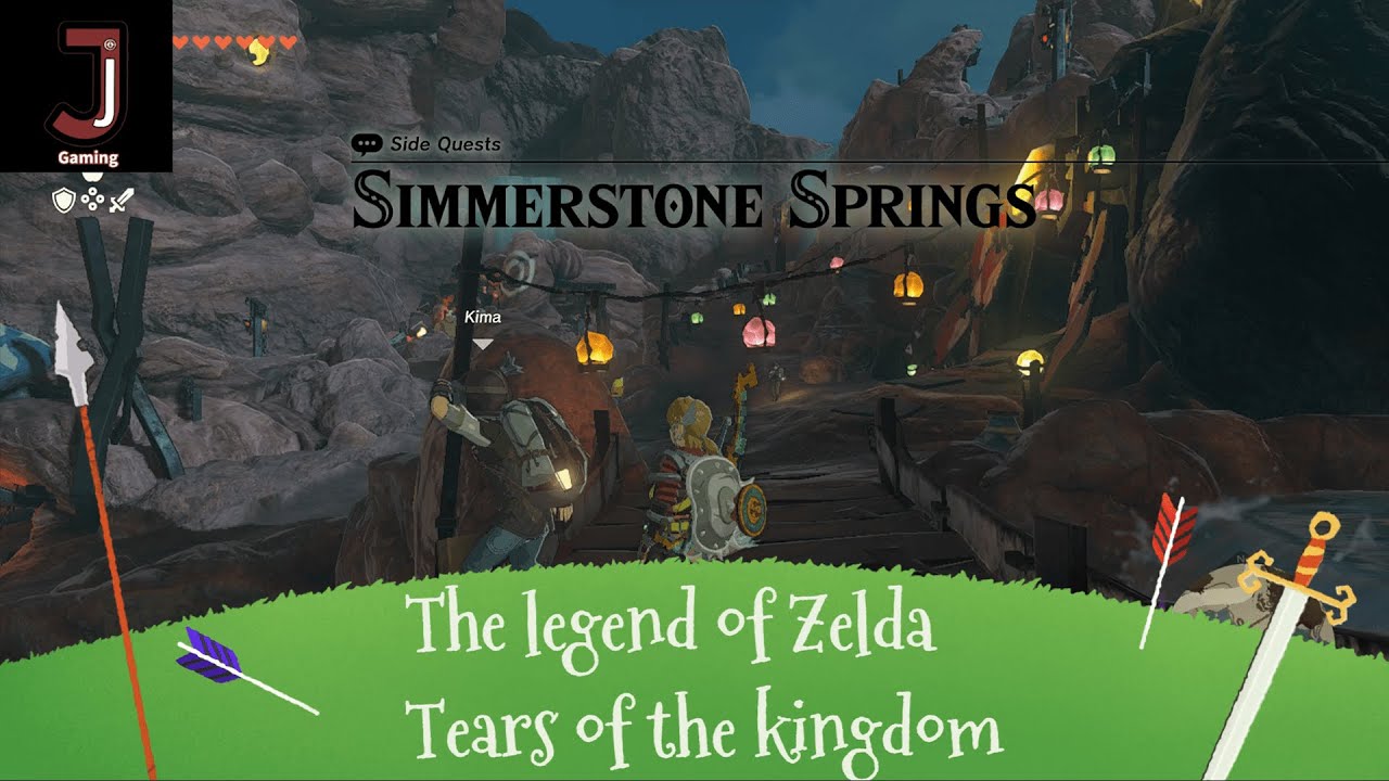 The legend of Zelda Tears of the kingdom Simmerstone springs side quest Eldin Canyon Region