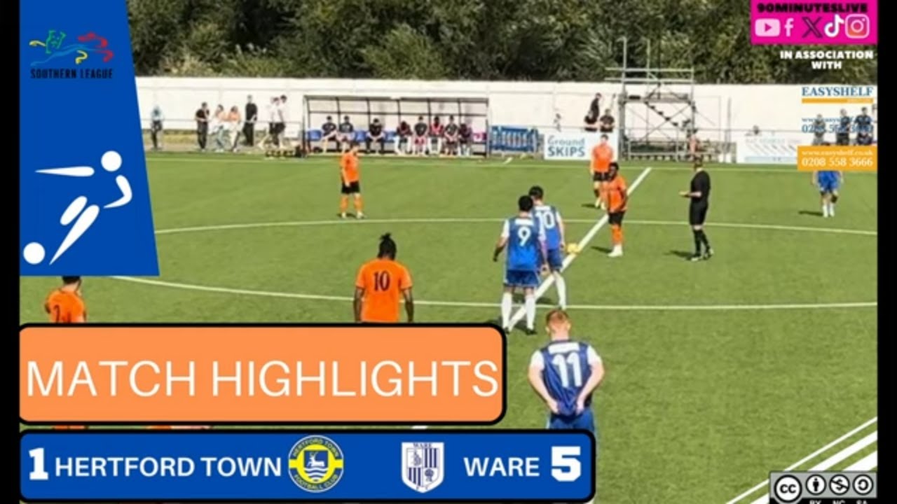 Match highlights of the East Herts Derby Hertford Town  v  Ware