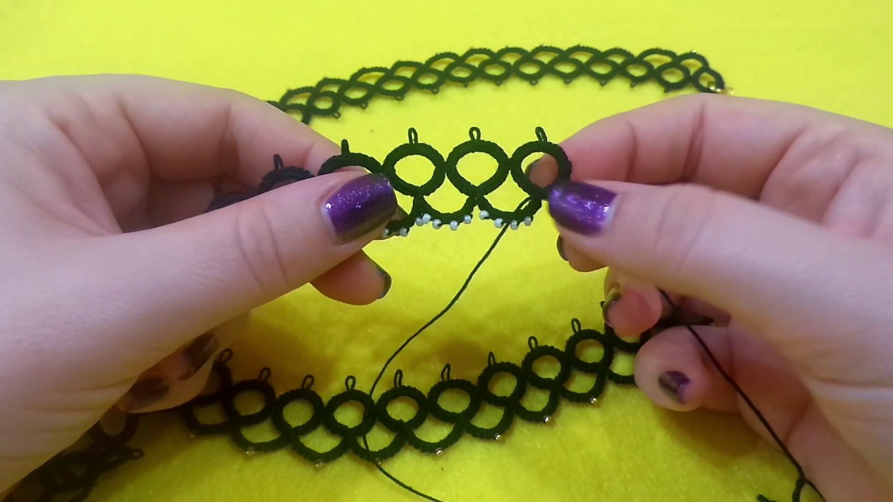 Chiacchierino Ad Ago - 17° Tutorial Collana Girocollo -  Necklace Tatting - Bijoux Fai Da Te