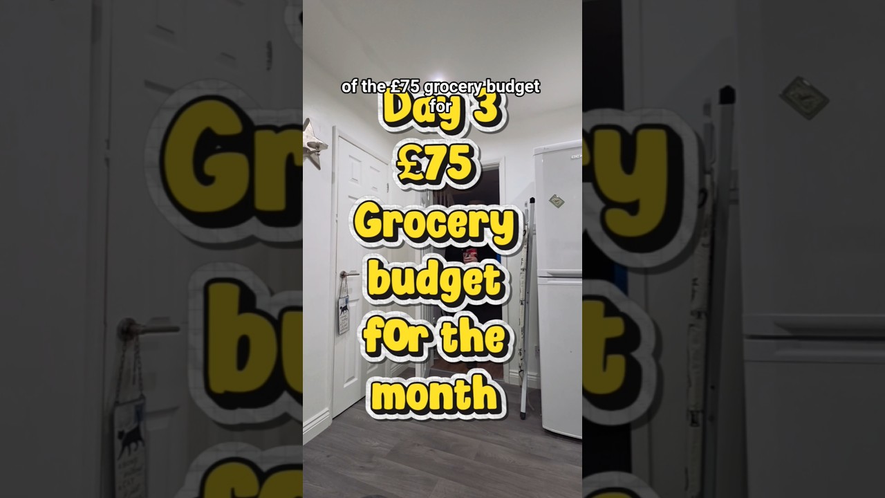 Day 3 &pound;75 Grocery budget for the month: So far so good.