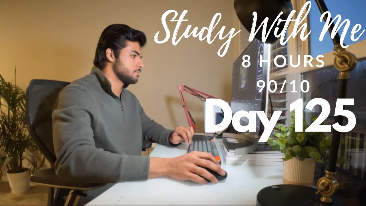 8 Hour Live Study With Me|Medical Student| 90/10 Pomodoro 🍅| Rain Sounds🌧️|Day 125