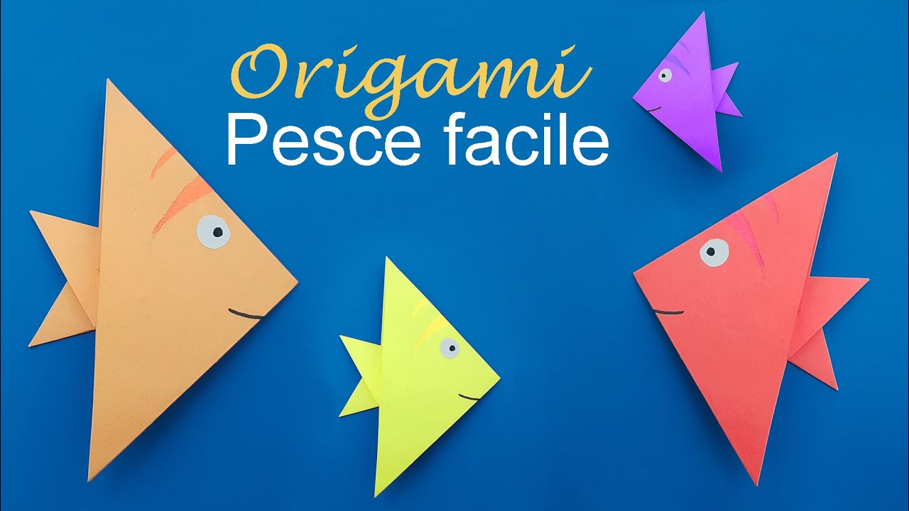 Origami: Pesce (facile), come fare un pesciolino di carta