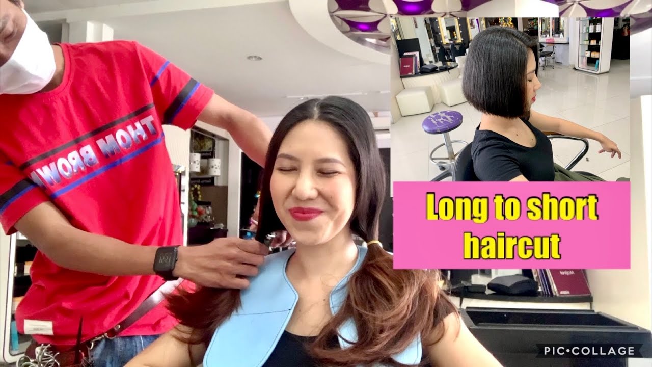Long to short haircut | Girl Haircut | potong rambut bob | Hairtransformation | Extreme haircut