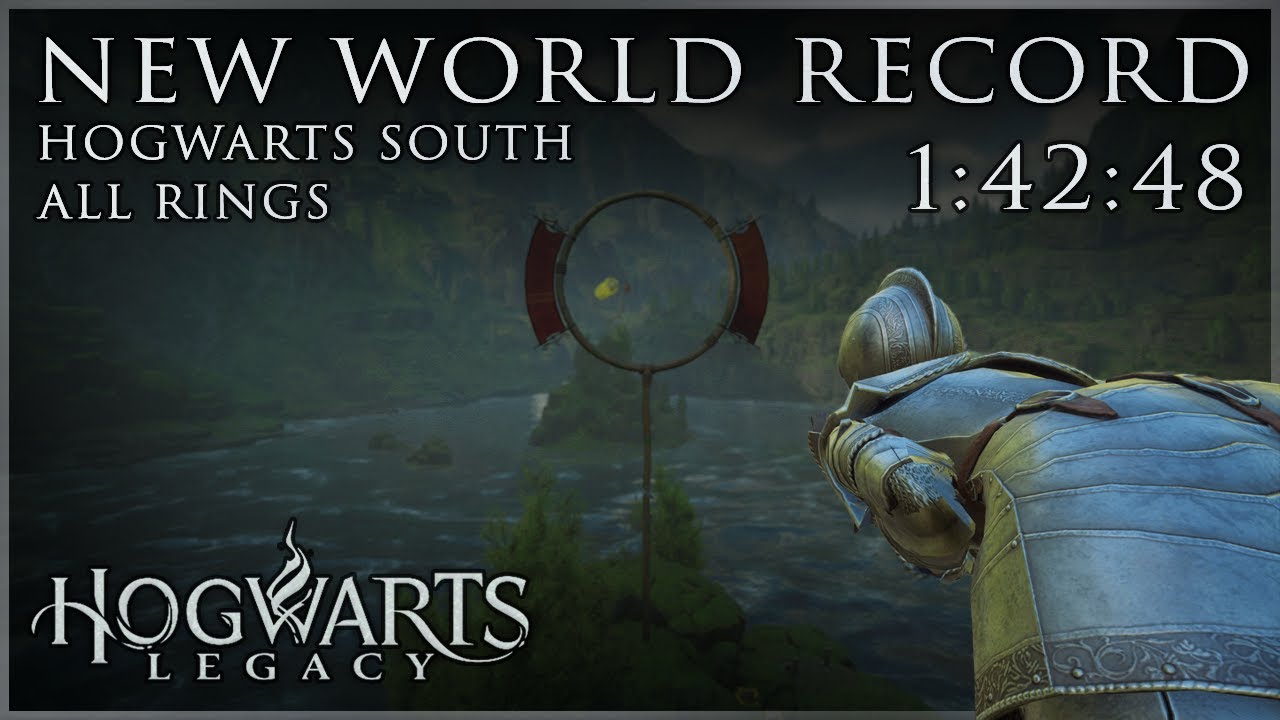 NEW World Record 1:42:48 (All Rings) | Hogwarts Legacy Broom Trial Speedrun | Hogwarts South