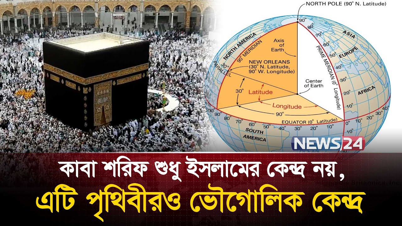 কাবা শরিফের ভৌগোলিক অবস্থান ও আধুনিক বিজ্ঞানের বিস্ময় | Kaba | Center of the Earth | News24 Islamic