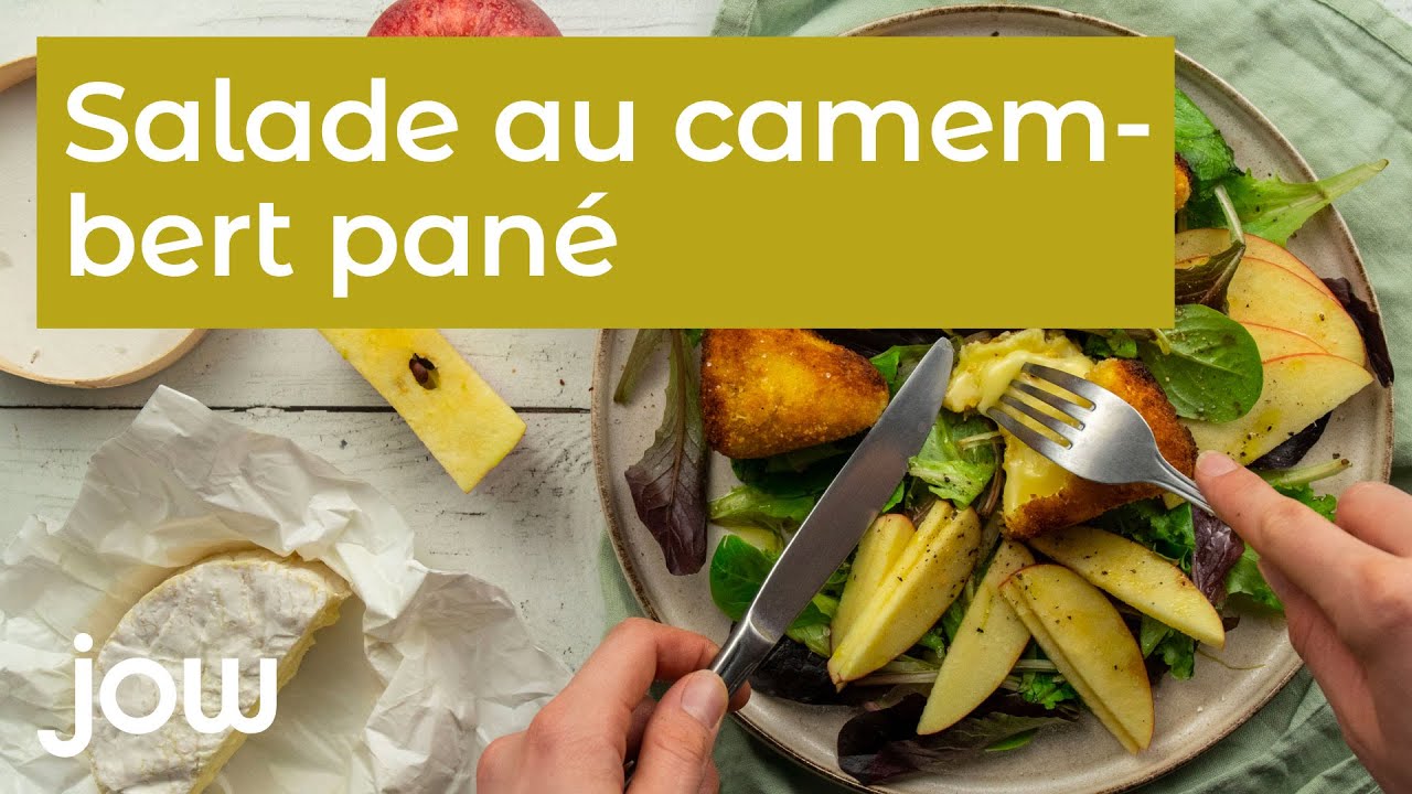 Recette de la salade au camembert pané