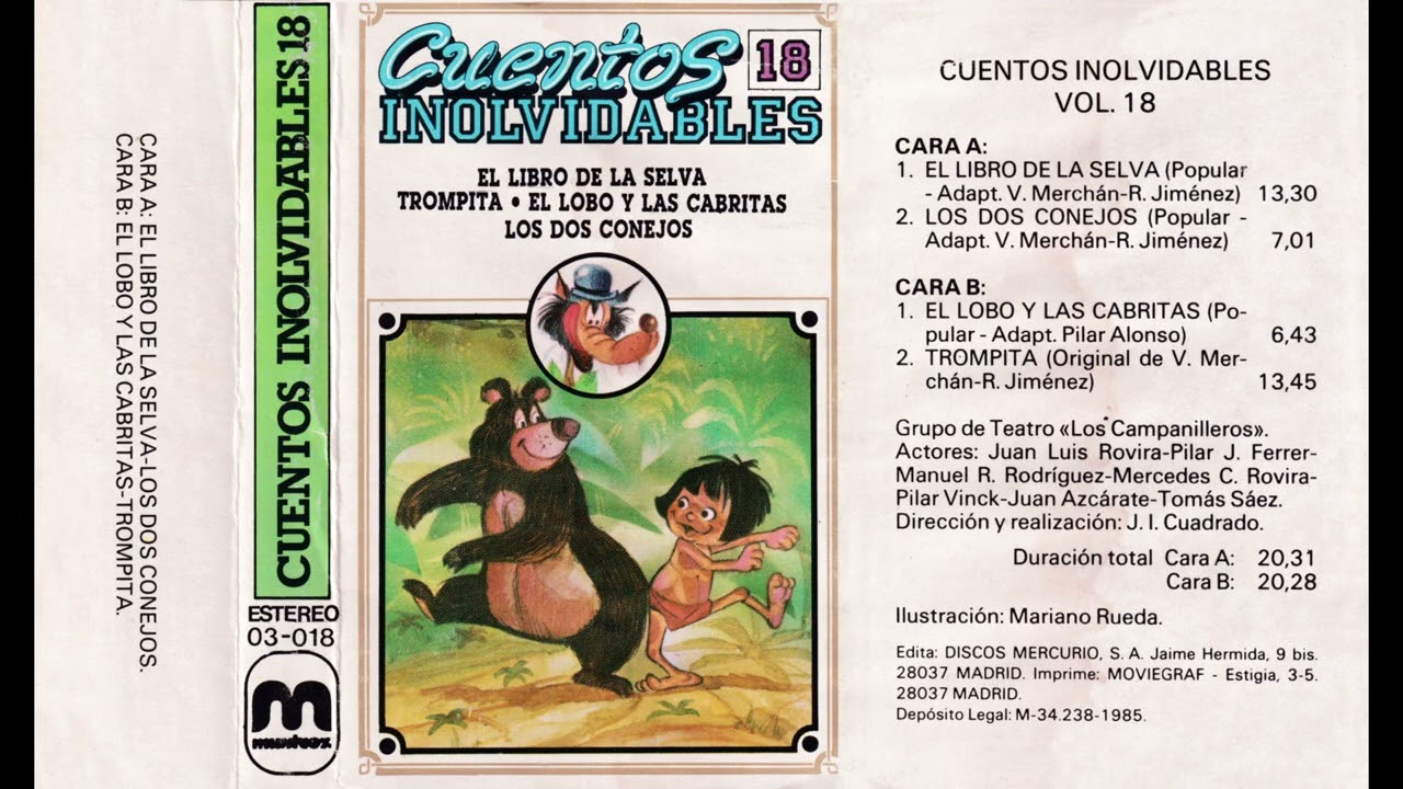 CUENTOS INOLVIDABLES - Volumen 18 (1985) #cuentos #casette #1980s