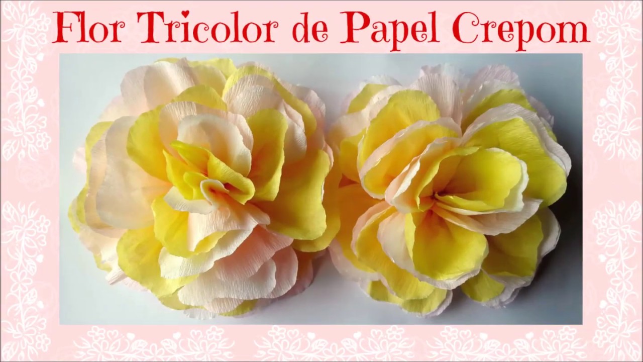 Diy Flor Gigante de Papel Crepom - 03 Cores - Decoração de Festa
