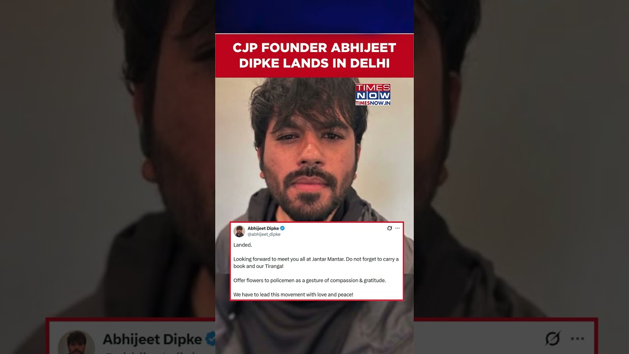 CJP's Abhijeet Dipke Lands In Delhi Ahead Of Cockroach Janata Party Jantar Mantar Protest #shorts