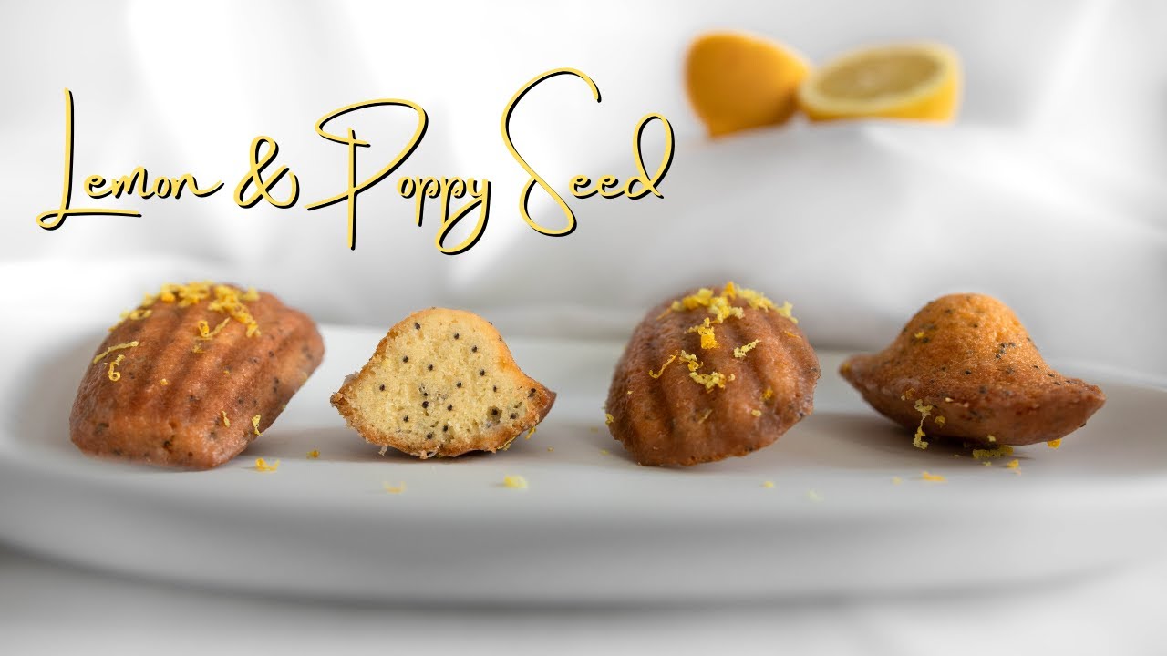 LEMON & POPPY SEED MADELEINES WITH GLAZE | SWEET & TANGY | SPRING DESSERT [새콤달콤 톡톡 터지는 포피 씨드 레몬 마들렌]