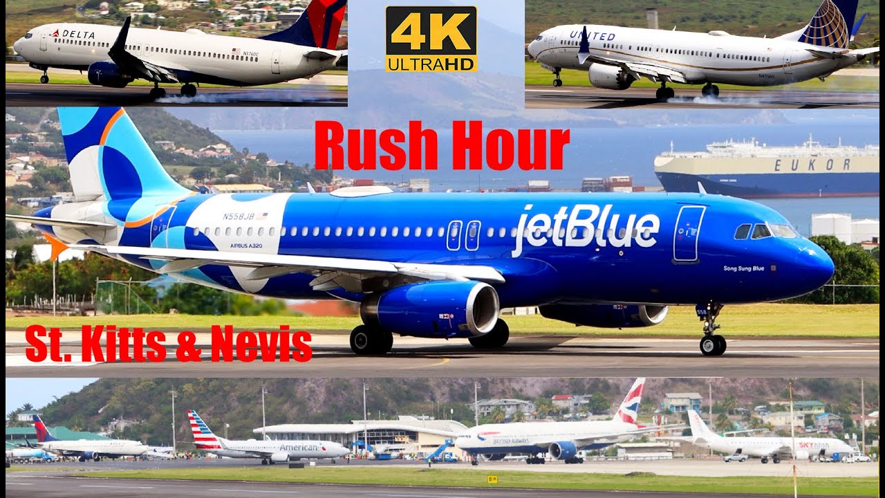 Rush Hour | 777-200, E120, E145, 737-800, 737-900, A319, A321neo, ATR 72,..@ SKB | TKPK, Caribbean