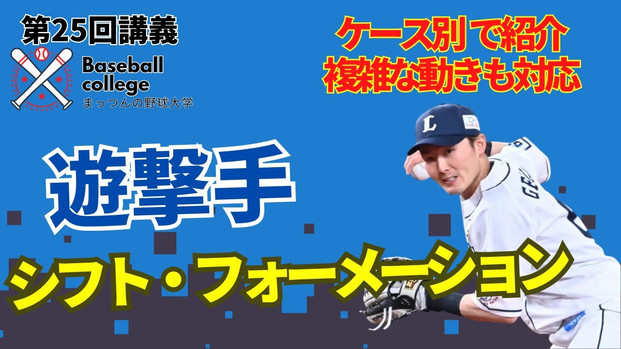 遊撃手動き・フォーメーションを解説！前編【まっつんの野球大学】＃25