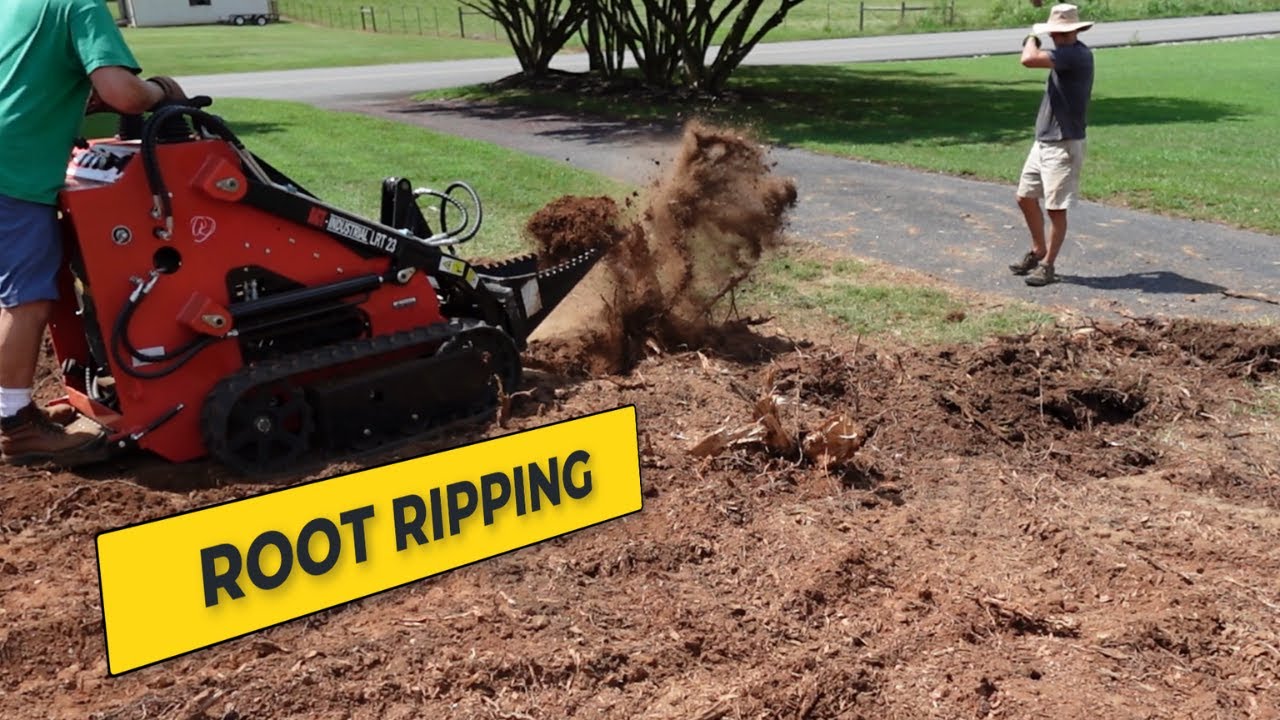 Root Ripping with the AGT LRT23 Chinese Mini Skid Steer and AGT WH12R Mini Excavator