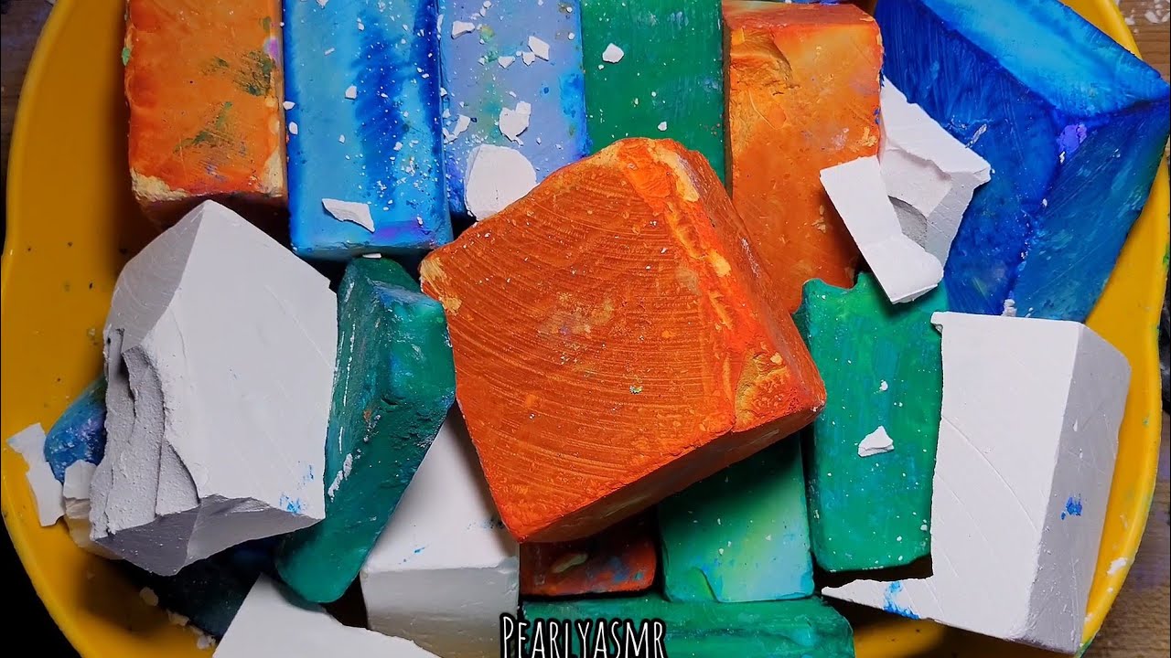ORANGE vs GREEN vs BLUE vs WHITE GYM CHALK ASMR