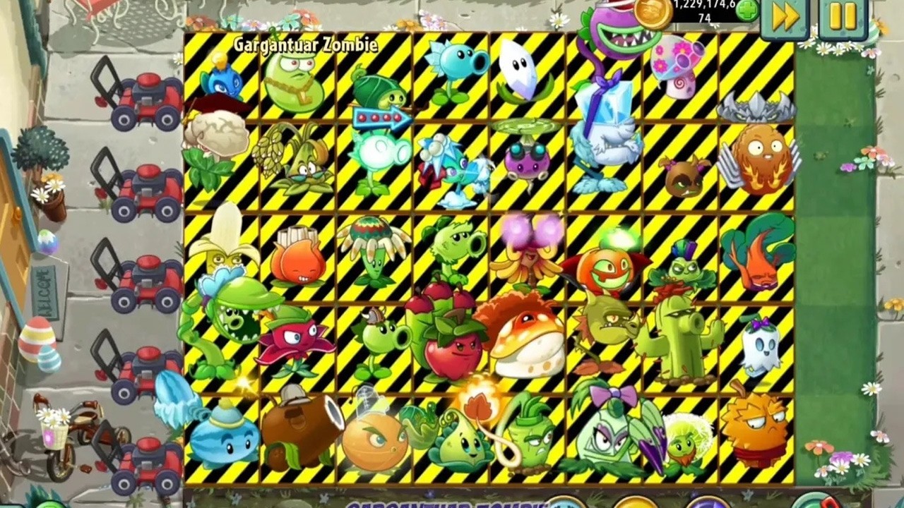 Pvz2 Survival - 40 Old Plants & Intensive Carrot Battlez Vs All Zombiws