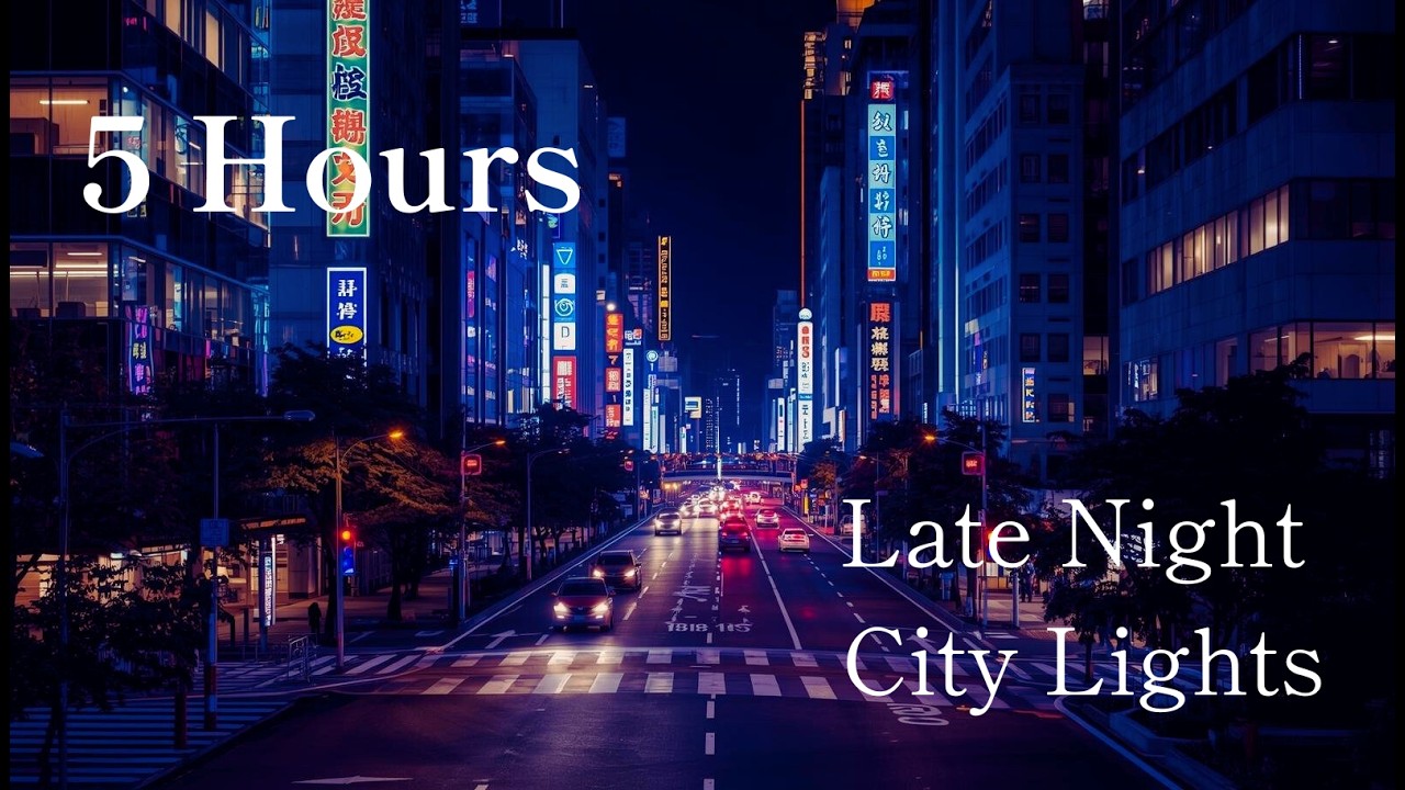 【深夜の作業用BGM】Late Night City Lights 🌃 5 Hours Relaxing Lofi for Study / 都会の夜景