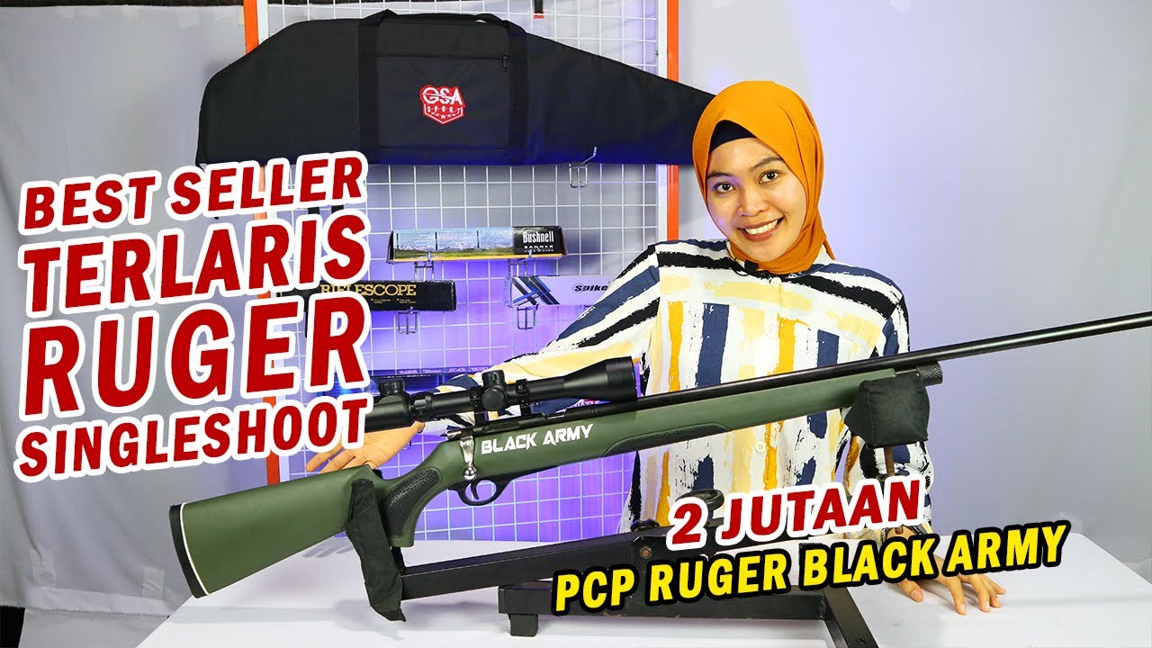 Harga Paket Lengkap Senapan PCP Ruger Black Army | Tabung tanam