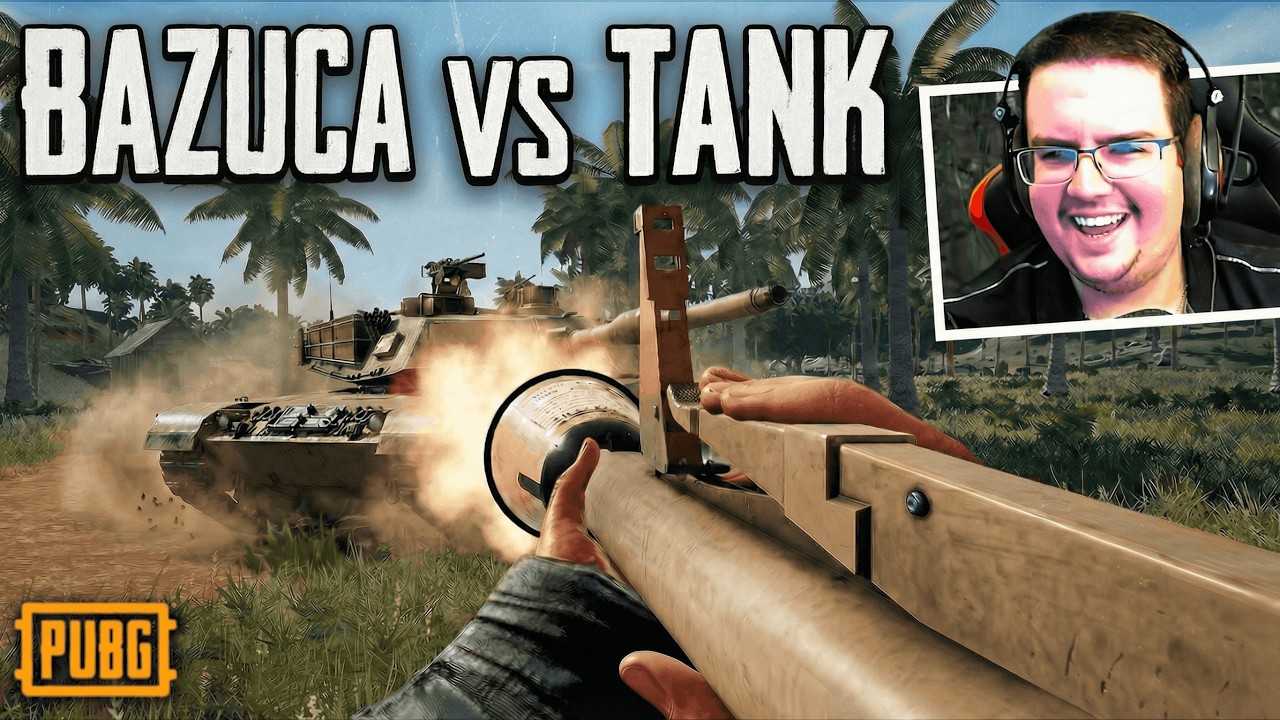 SANHOK É O CAOS QUE A GENTE GOSTA!! BATALHA DE BAZUCA vs TANK!! - PUBG