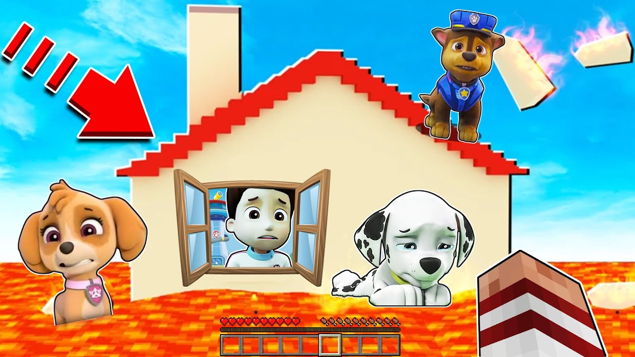 EL SUELO ES LAVA CON LA PAW PATROL