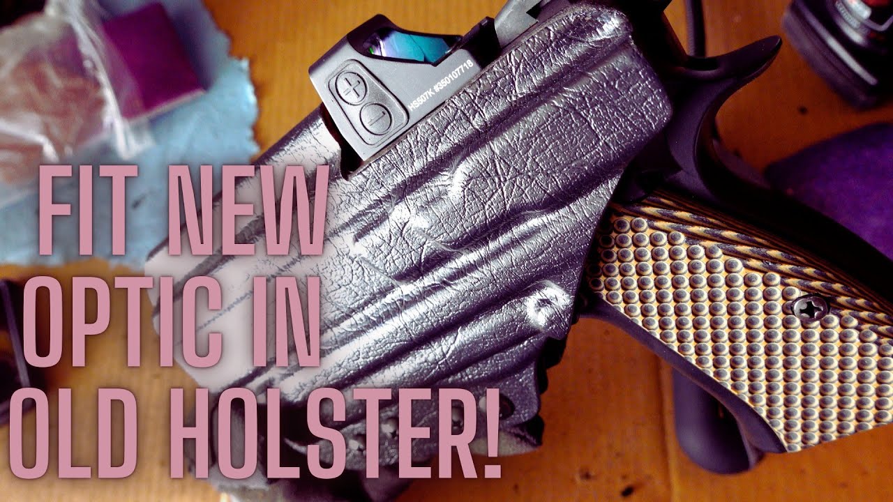 How to cut your holster to fit a pistol optic