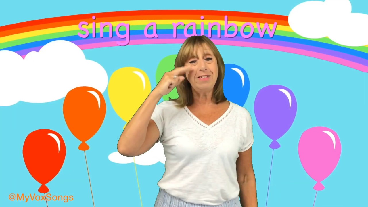 Judi signs I Can Sing A Rainbow