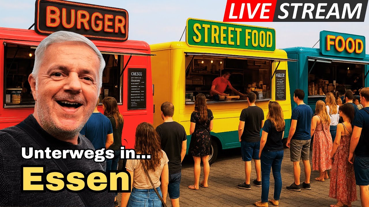 🔴 LIVE aus Essen - Street Food Festival 2025 🍔🥗 Rund um den Kennedyplatz