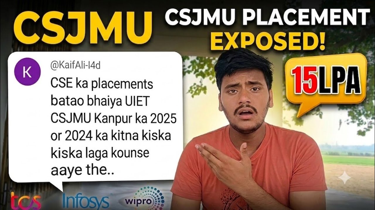 CSJMU Kanpur Placements Exposed: Reality of 15 LPA? 😱 CSE 