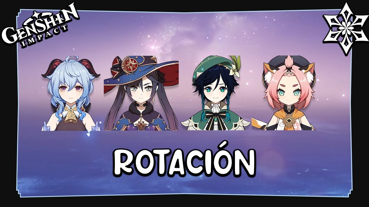 Rotaciones de equipos | MorGaNa (Ganyu/Mona/Venti/Diona) | Guia de rotaci&oacute;n