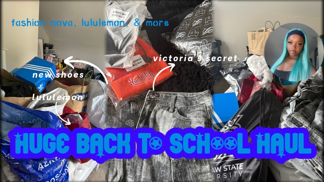 HUGE BACK TO SCHOOL TRY ON HAUL | lululemon, fashion nova, shoes + more.|