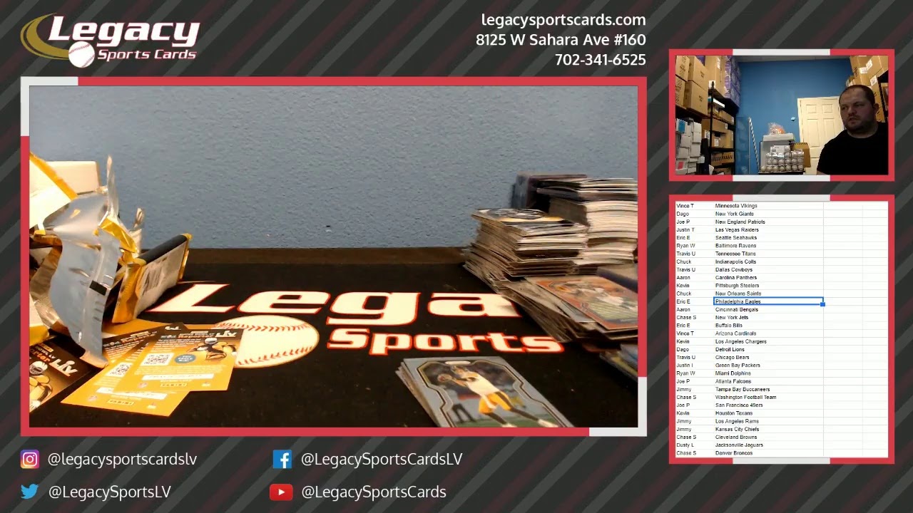 2020 Panini Prizm Group Break #15 & Immaculate FB FOTL