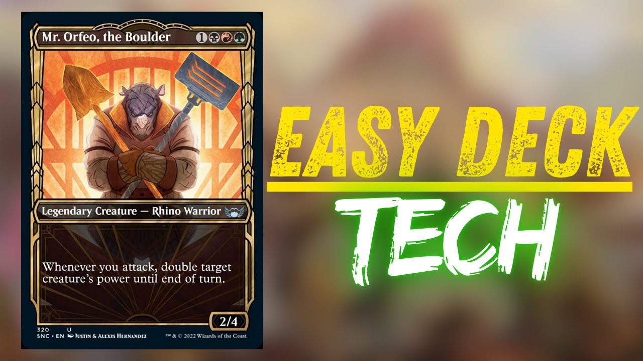 MTG SIMPLE COMMANDER DECK! - Mr. Orfeo The Boulder Deck Tech