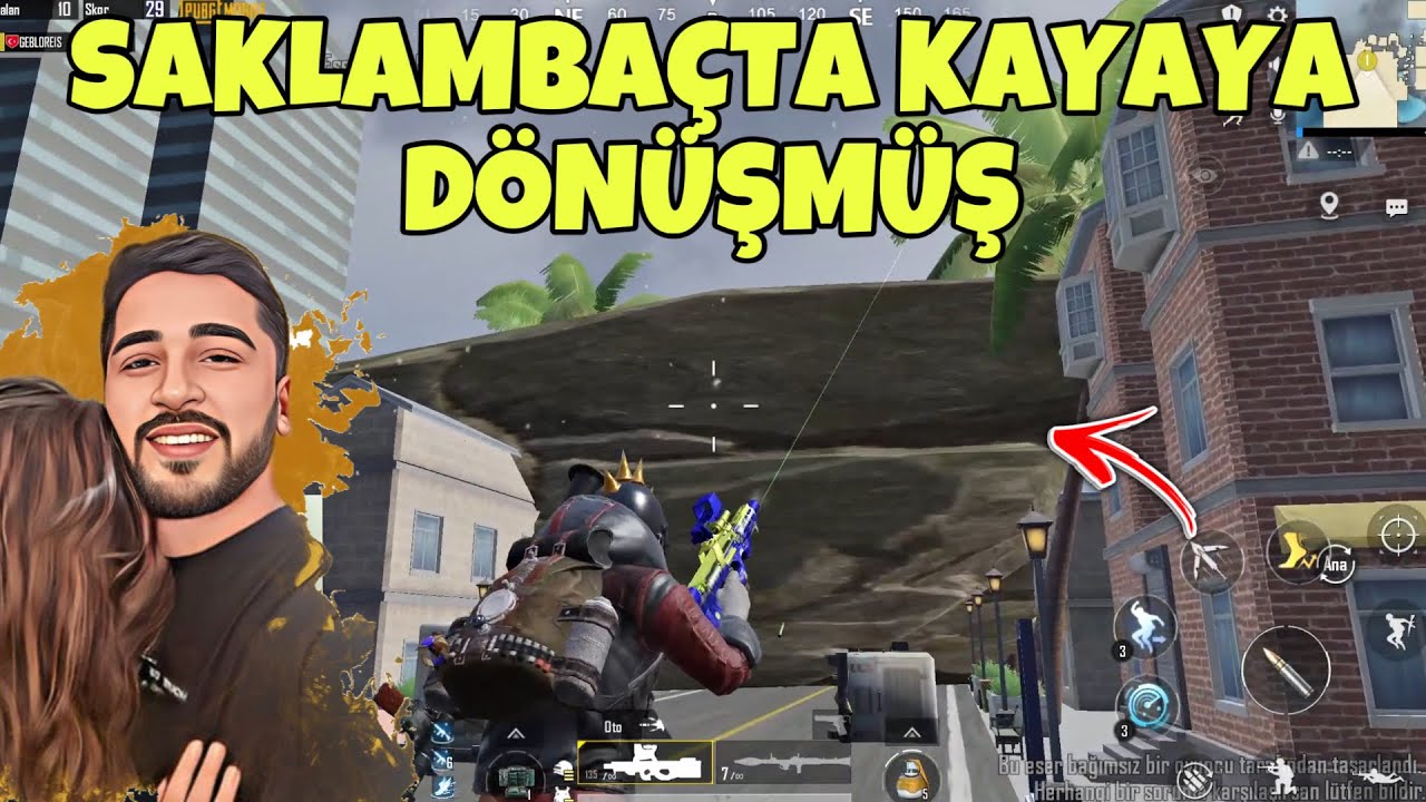 DÖNÜŞÜMLÜ SAKLAMBAÇTA BUG YAPTILAR VE DEV KAYAYA DÖNÜŞTÜLER! -PUBG MOBİLE