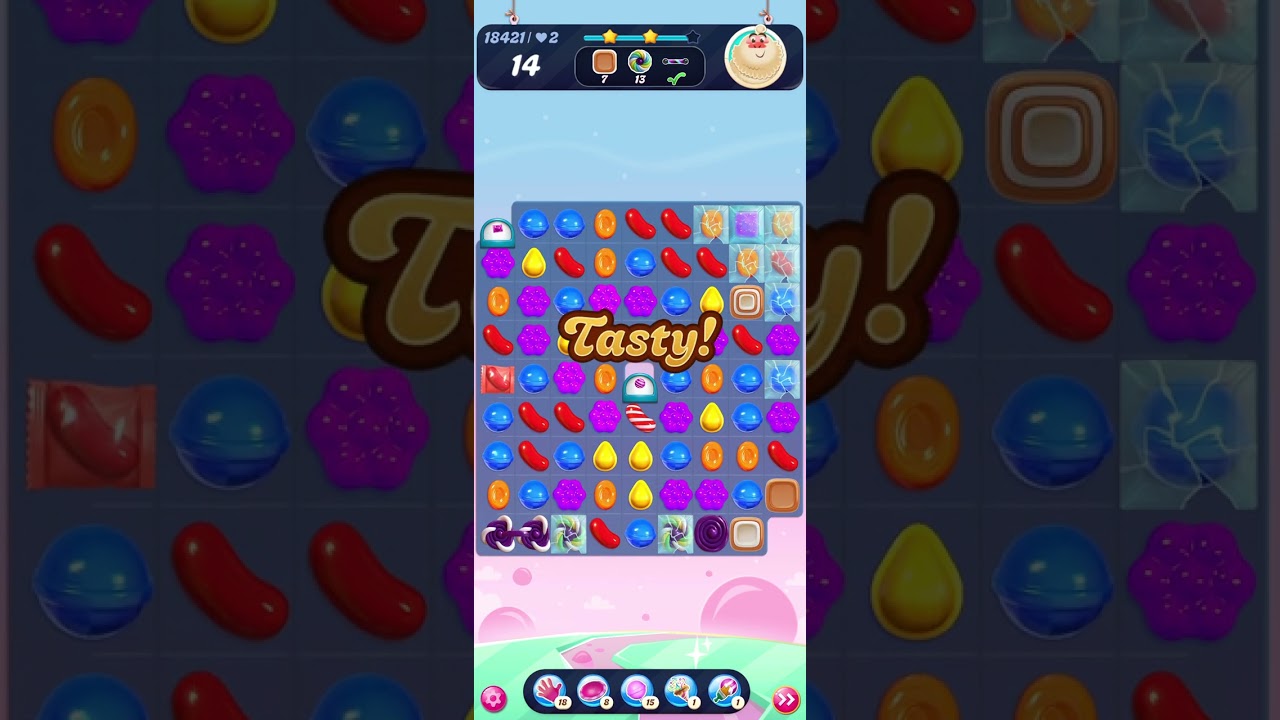 Candy Crush Saga Nivel 18421 completado + *OVNI x2 + 44 MOVIMIENTOS* (level 18421)