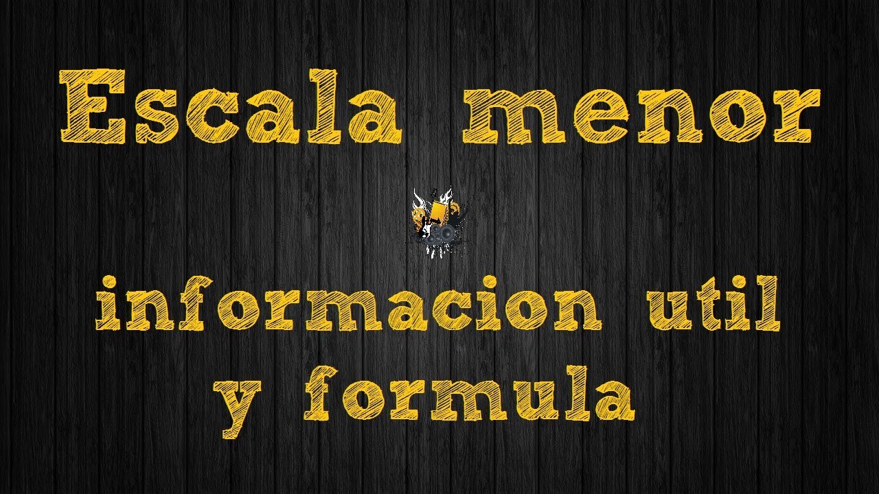 Como se hace la escala menor- tutorial e información útil