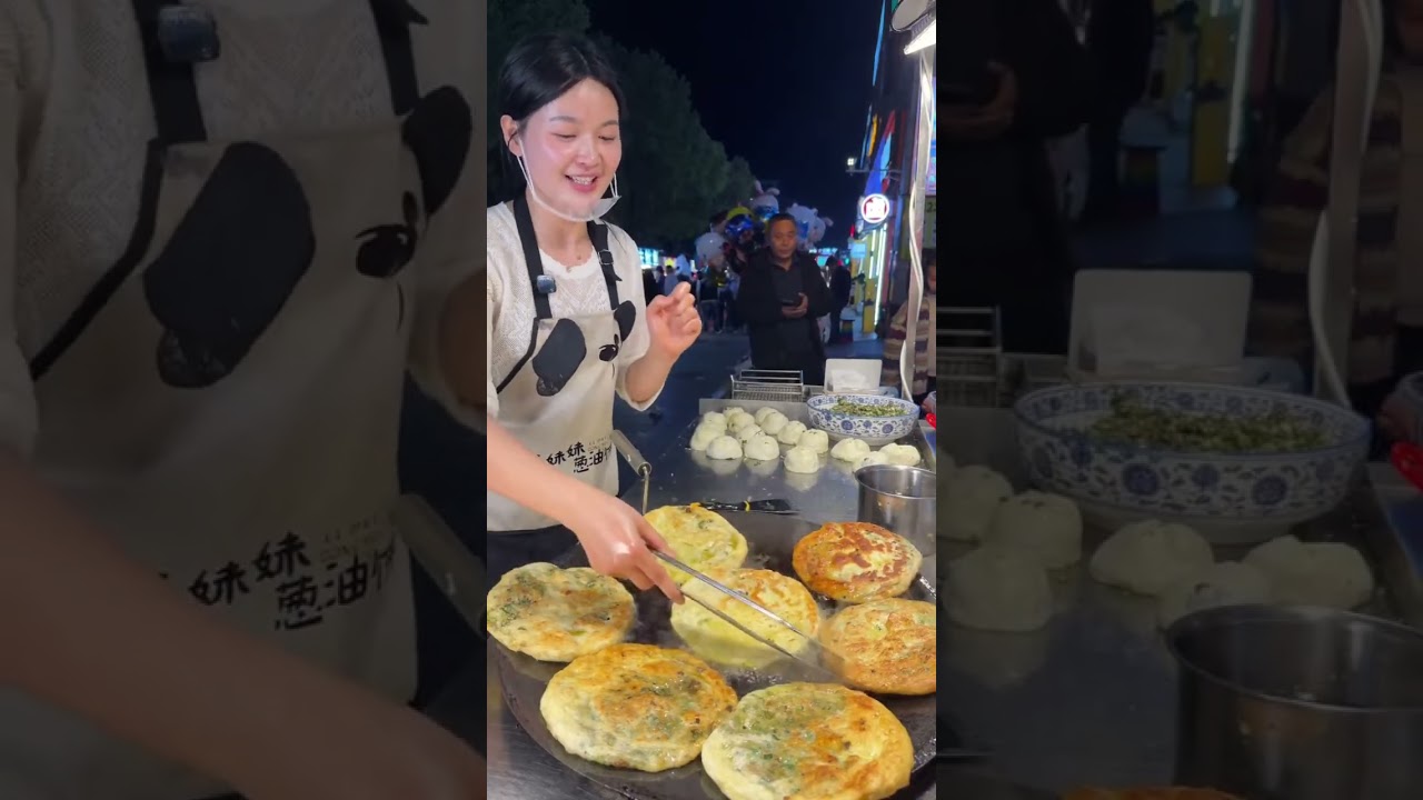 Set up a stall and sell 1,000 scallion pancakes every day!