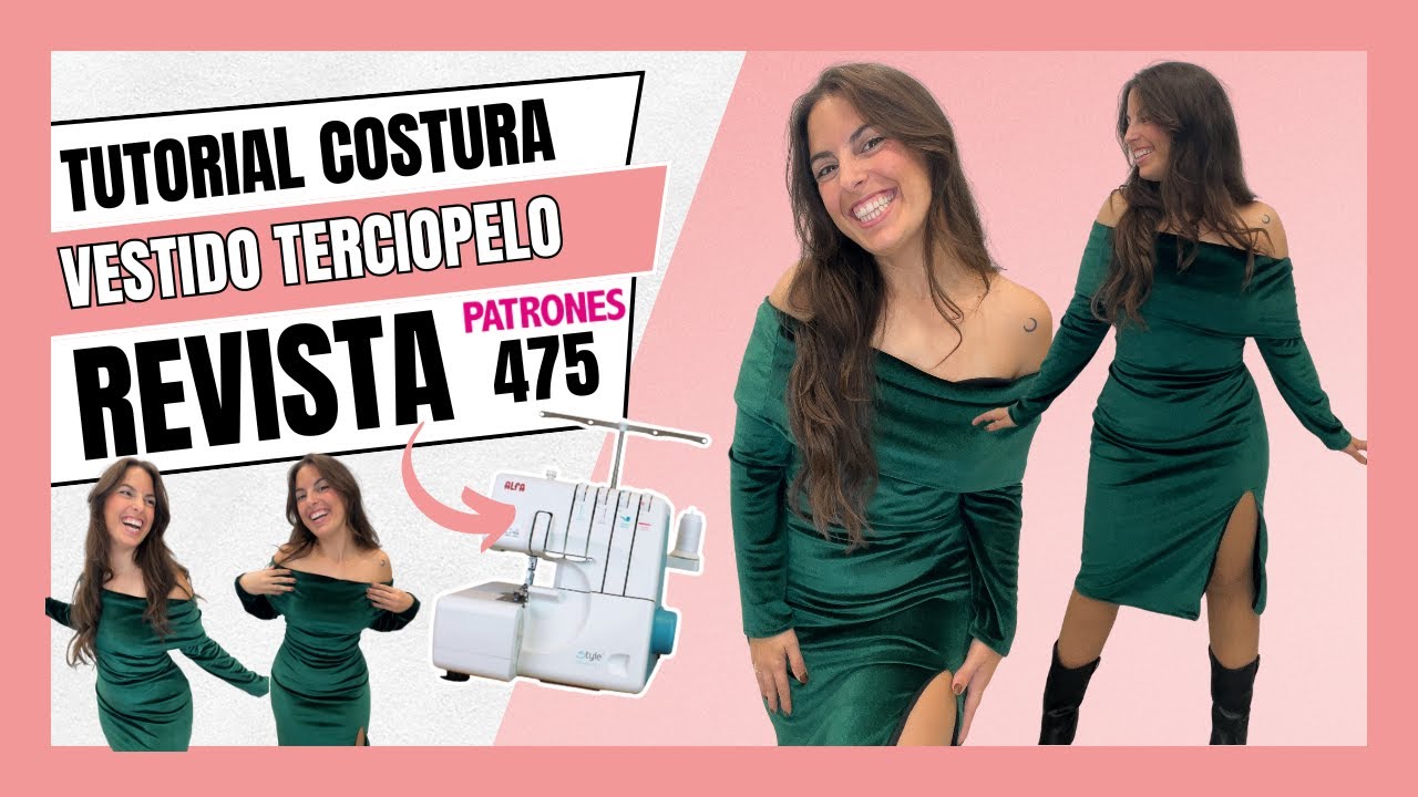 VESTIDO DE TERCIOPELO Tutorial Completo ✂️ Patrón Revista Patrones 475 | Costura Paso a Paso