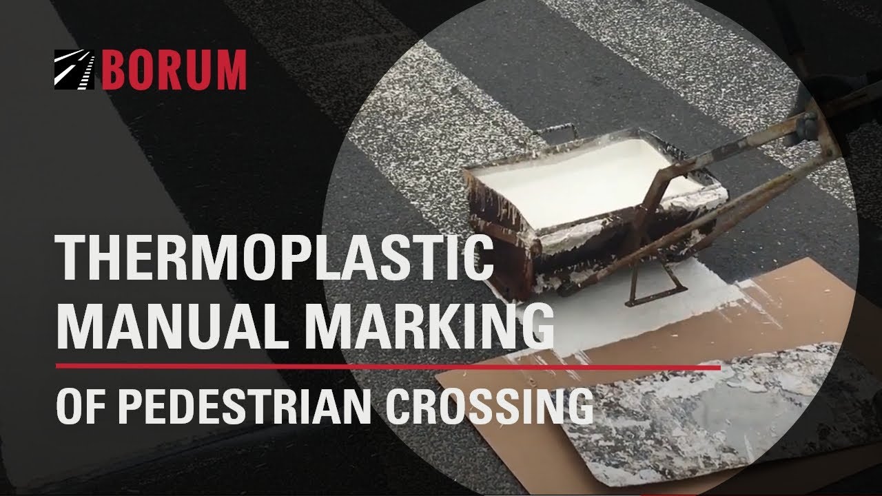 Thermoplastic MANUAL MARKING of pedestrian crossing