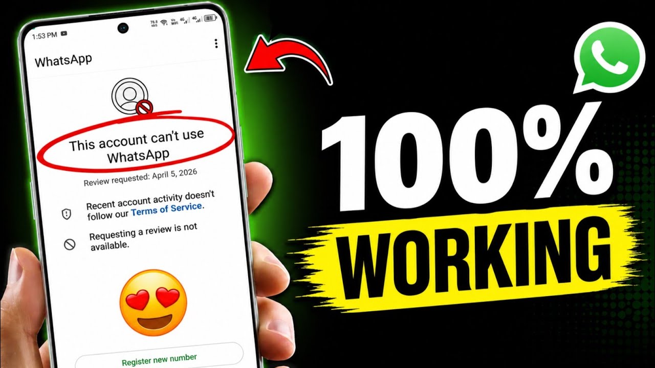 Whatsapp Ban Problem New Solution 2026✅(100% Working) || This account can't use Whatsapp New 2026