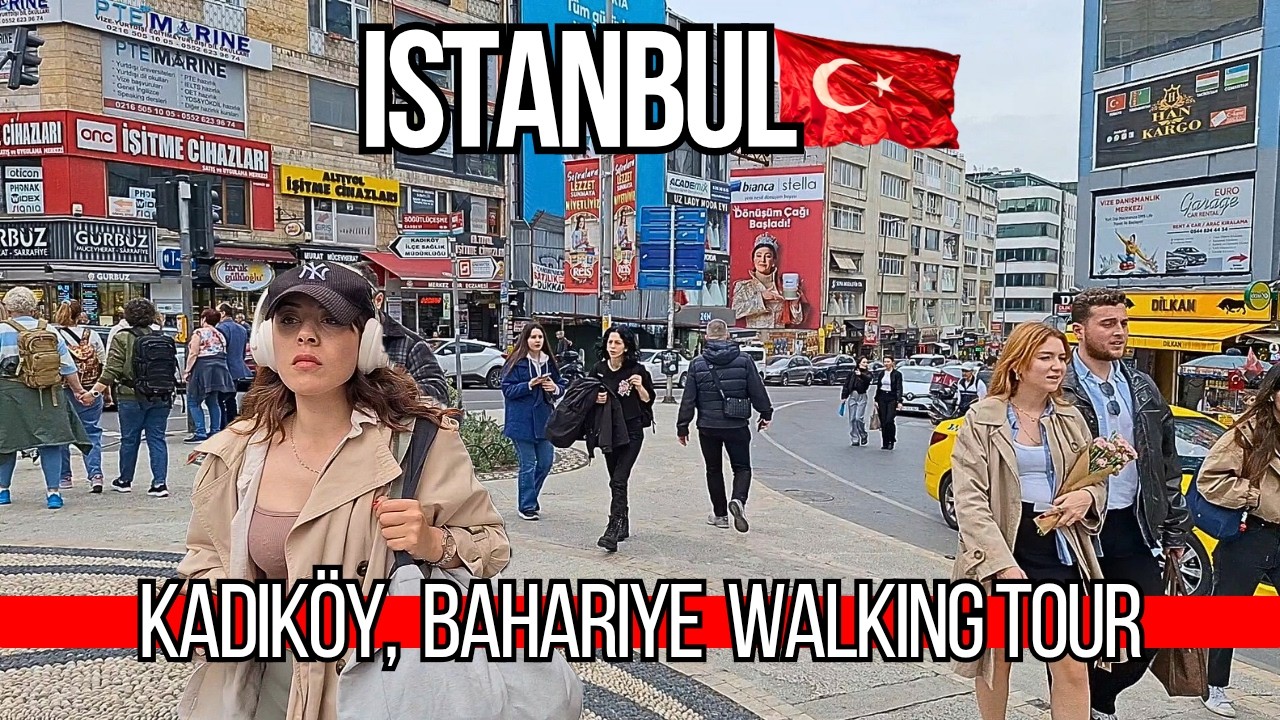 🇹🇷 Kadikoy Istanbul 4K Walking Tour 2025 | Vibrant &Ccedil;ilek & Bahariye to Charming Trendy Cafes & Bars