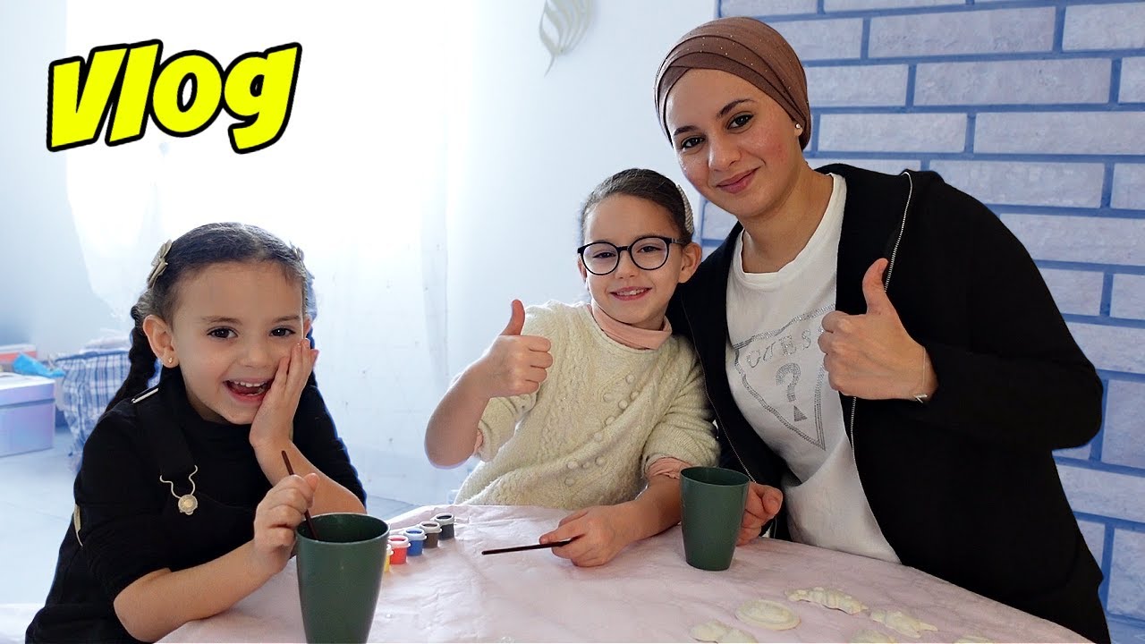 VLOG - VEILLE de notre DEPART au MAROC - PEINTURE pour les FILLES.