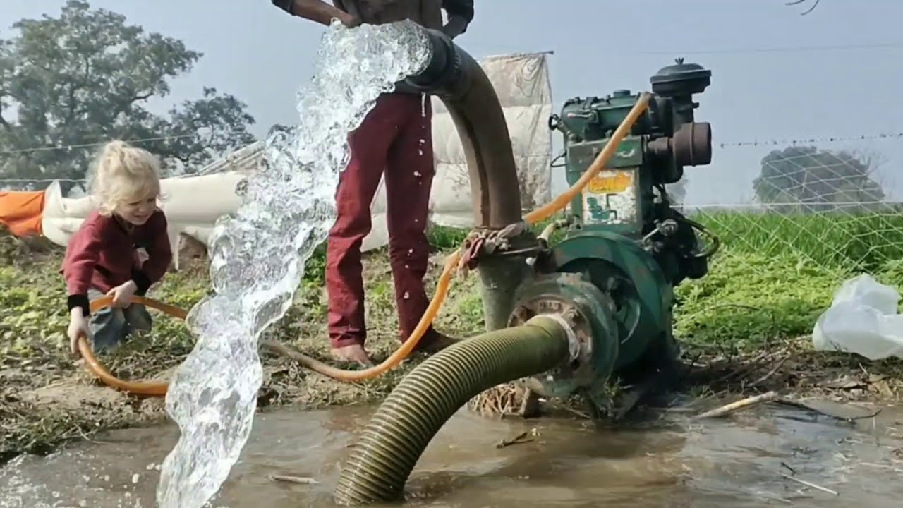 Deisel engine Water pump set ingenious | पानी वाला ईंजन से पानी निकालना