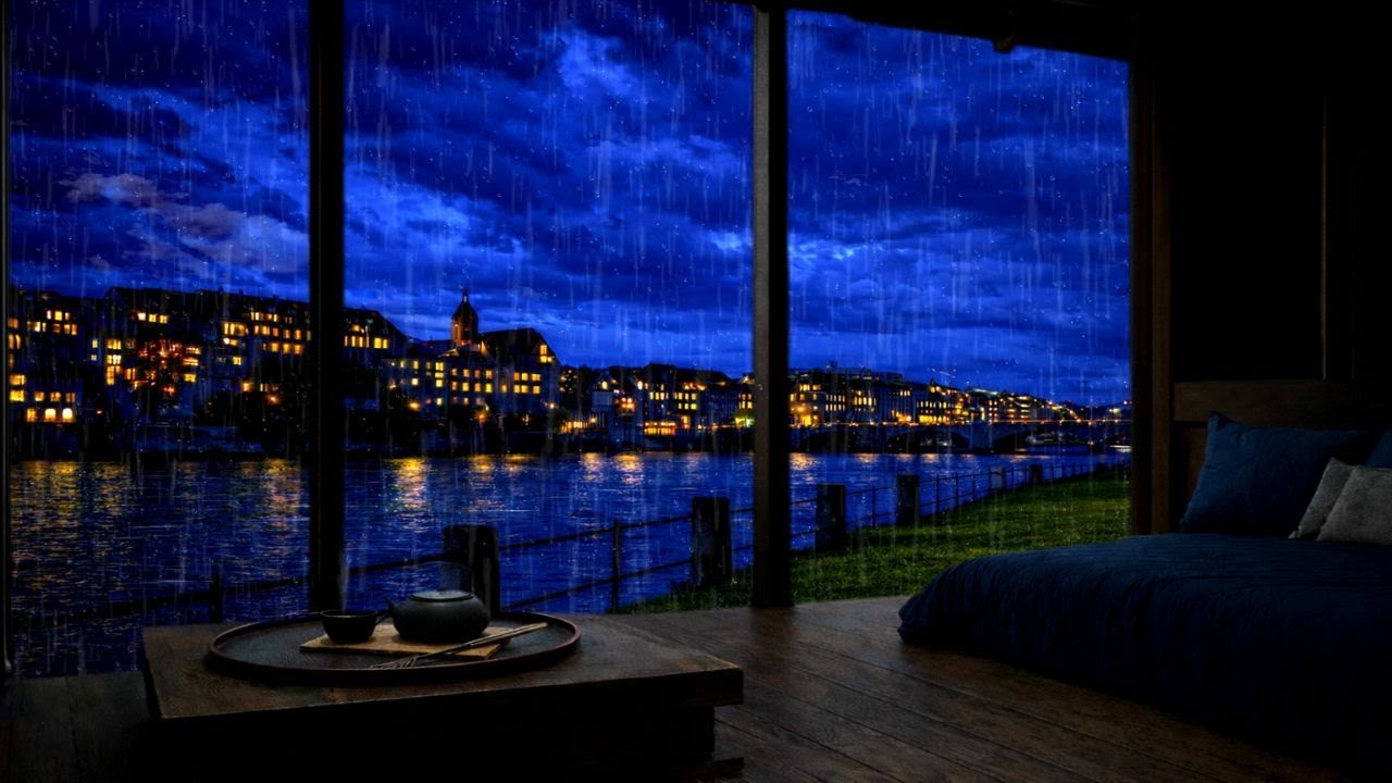 Rain Sounds in a Dark Bedroom 🌧️ | Peaceful Ambience for Deep Sleep & Meditation🛏️RAIN SLEEP SOUNDS